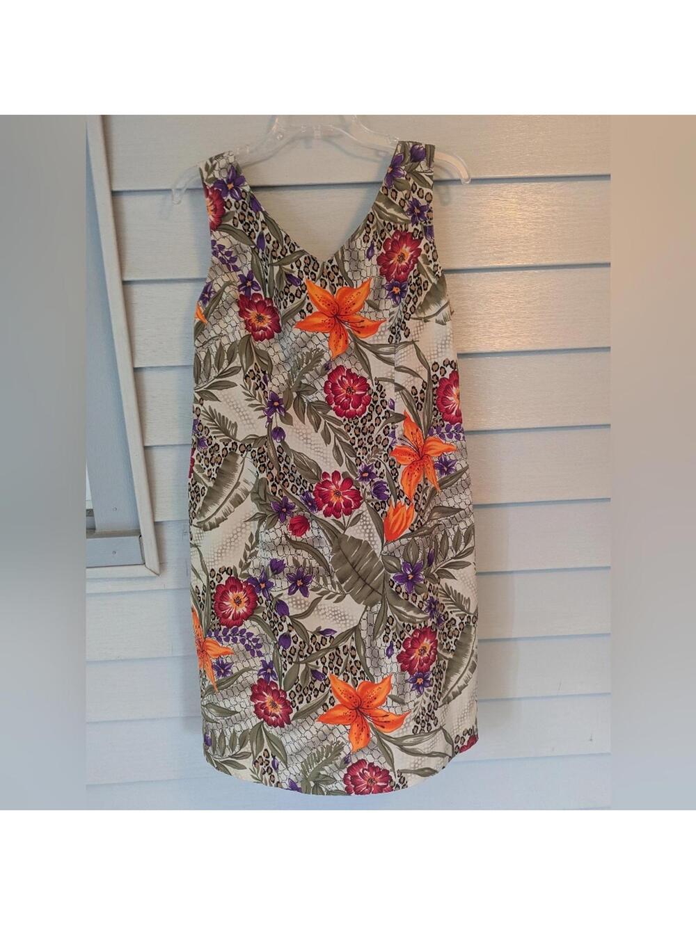 90s Vintage Jungle Sleeveless Dress